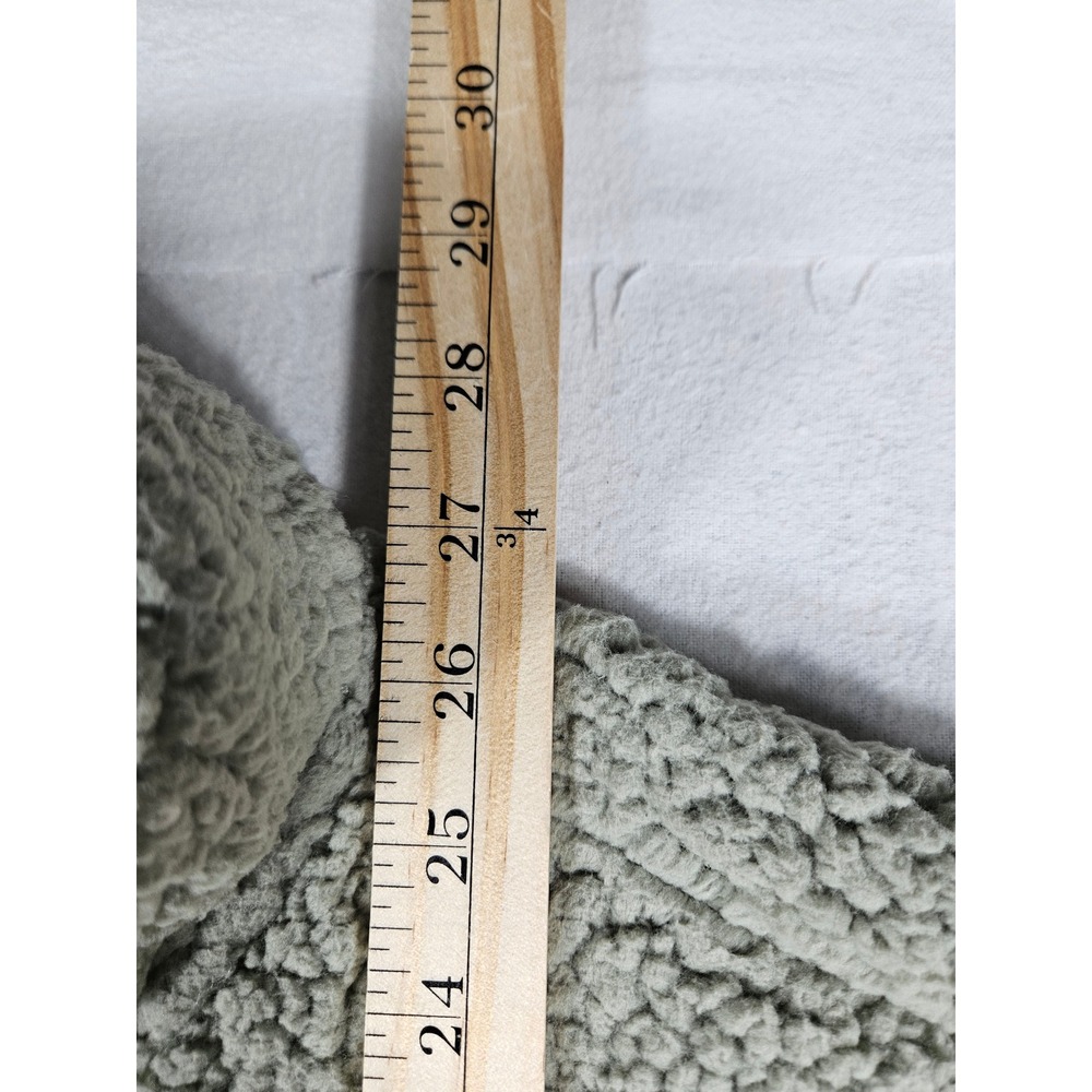 32 Degrees Heat Mens Sherpa Fleece Jacket Sage Green Snap Front Large 1370 - Picture 2 of 8